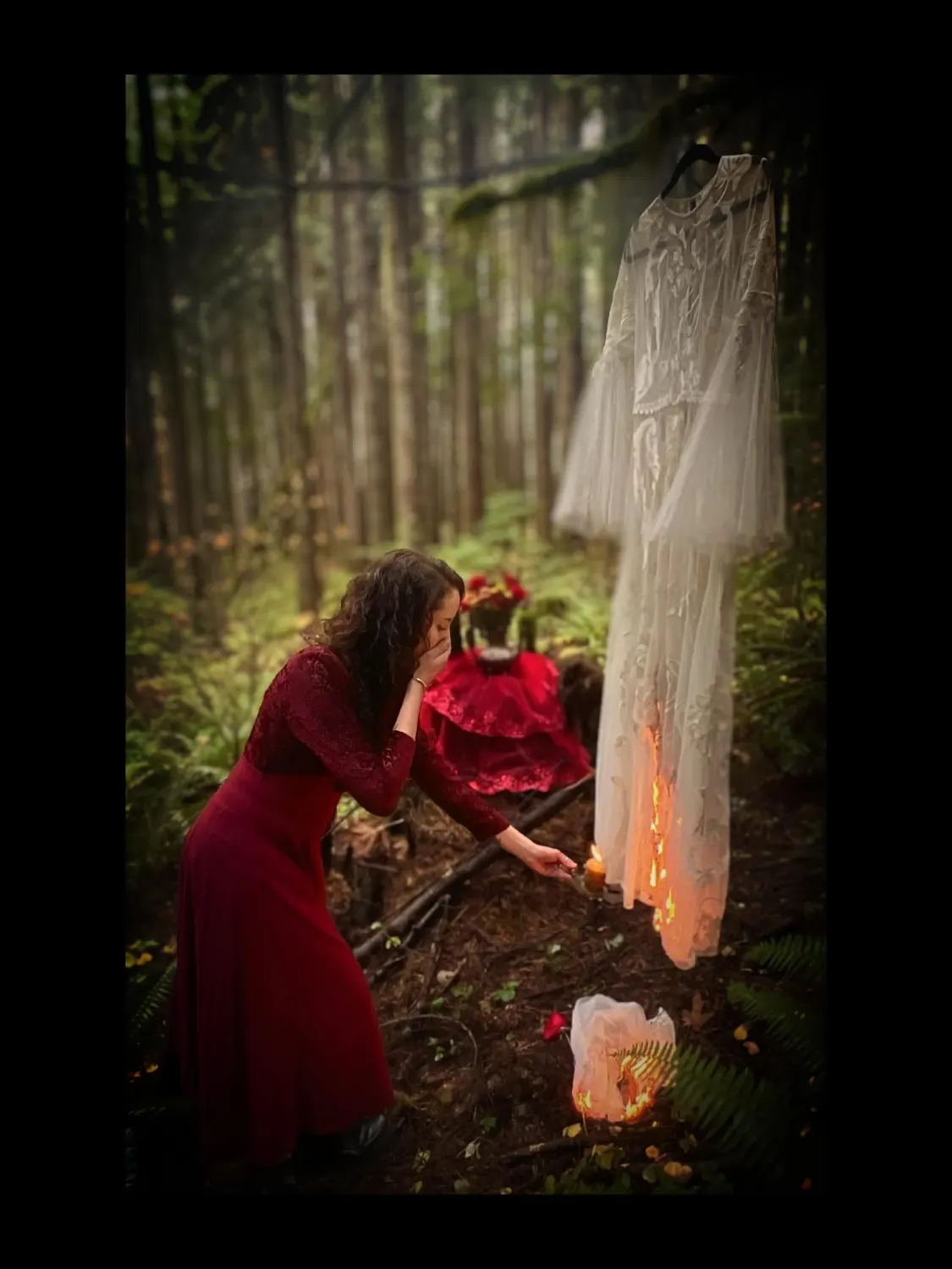 Maria Burns Her Wedding Dress, work 2. Provisional image description; final curatorial alt text pending.