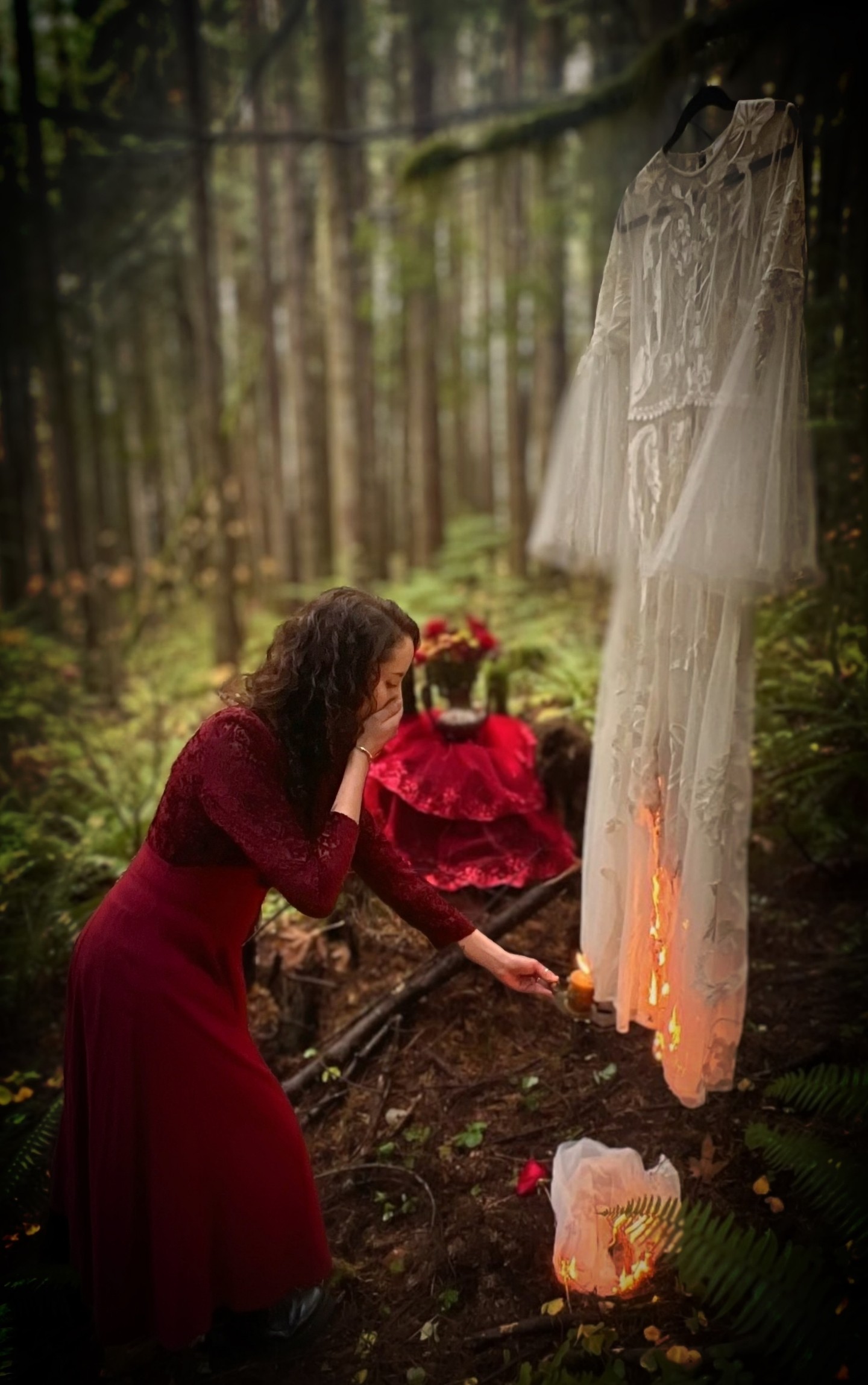 Maria Burns Her Wedding Dress, current edit, image 2.